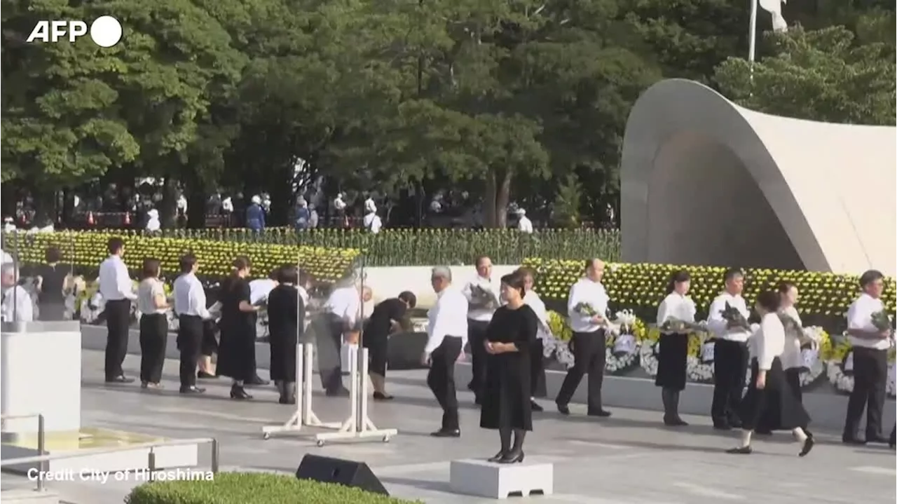 Hiroshima, un minuto di silenzio 80 anni dopo la bomba atomica