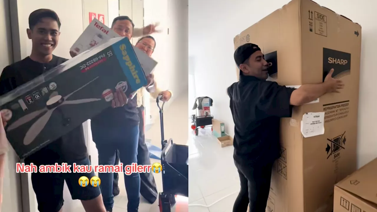 [VIDEO] Lelaki Terharu Kawan-Kawan Sanggup Kumpul Duit Bagi Hadiah Sempena Miliki Rumah Pertama