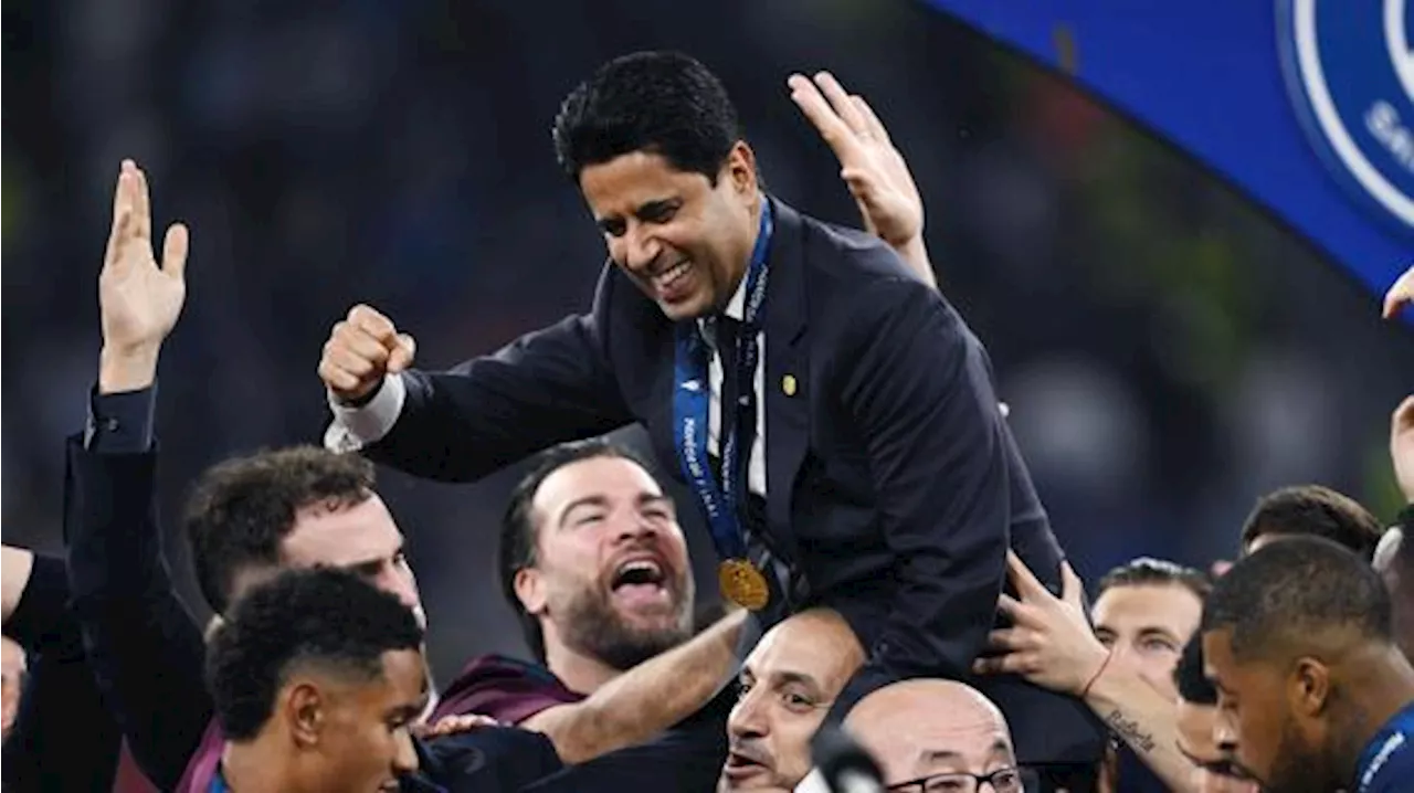 Al Khelaifi fa visita allo spogliatoio del PSG: 'Non fermatevi, dobbiamo vincere tutto'