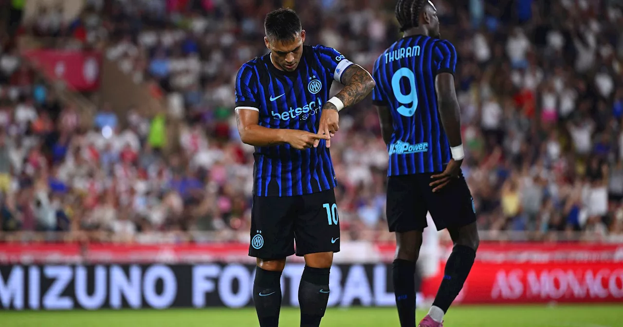 L'Inter batte in rimonta il Monaco per 2-1: uno-due Lautaro-Bonny, espulso Calhanoglu