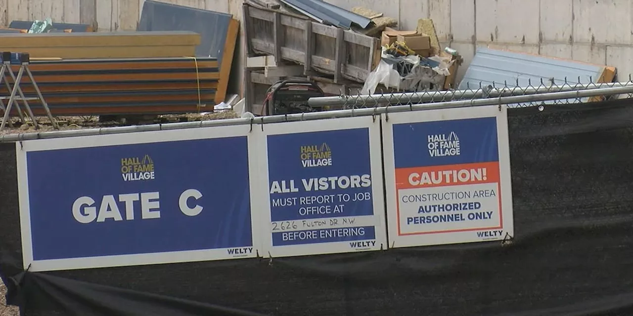 Vandals cause over $100,000 in damage at Hall of Fame Village construction site