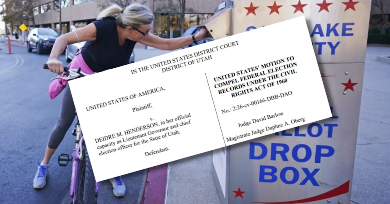 DOJ asks judge to compel Lt. Gov. Henderson to hand over Utahns' voter info