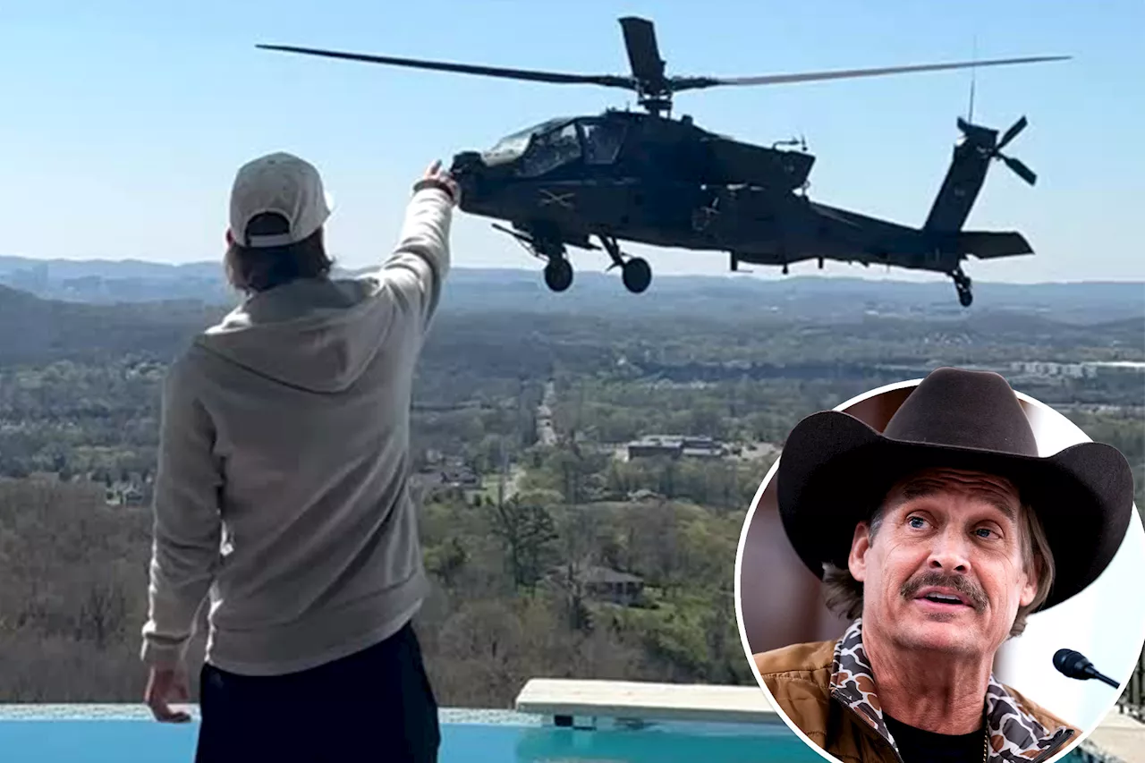 Army launches probe after military helicopter filmed hovering yards from Kid Rock’s home