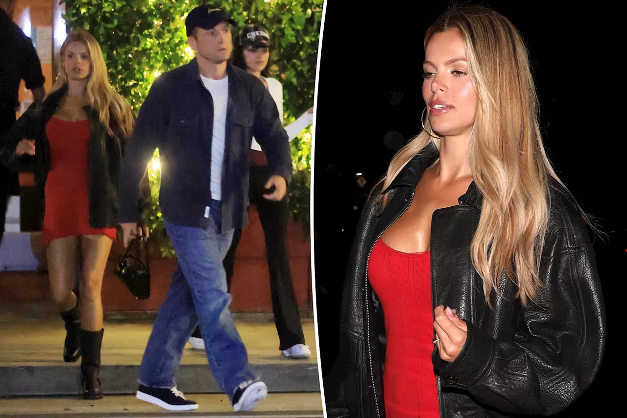 Brooks Nader and Taron Egerton step out for low-key dinner date at Los Angeles hotspot