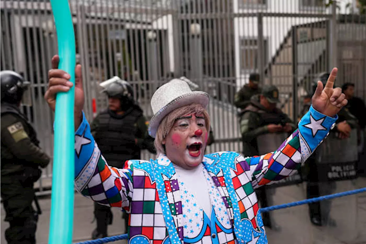 Clowns take to the streets of Bolivia to protest decree that could crush their livelihoods