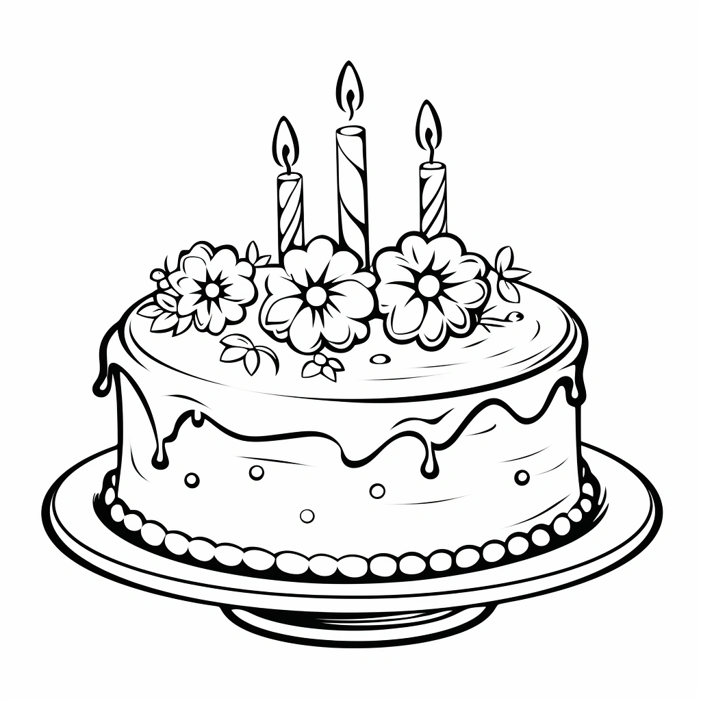 Free Birthday Cake Clip Art Black And White, Download Free Birthday Cake  Clip Art Black And White png images, Free ClipArts on Clipart Library