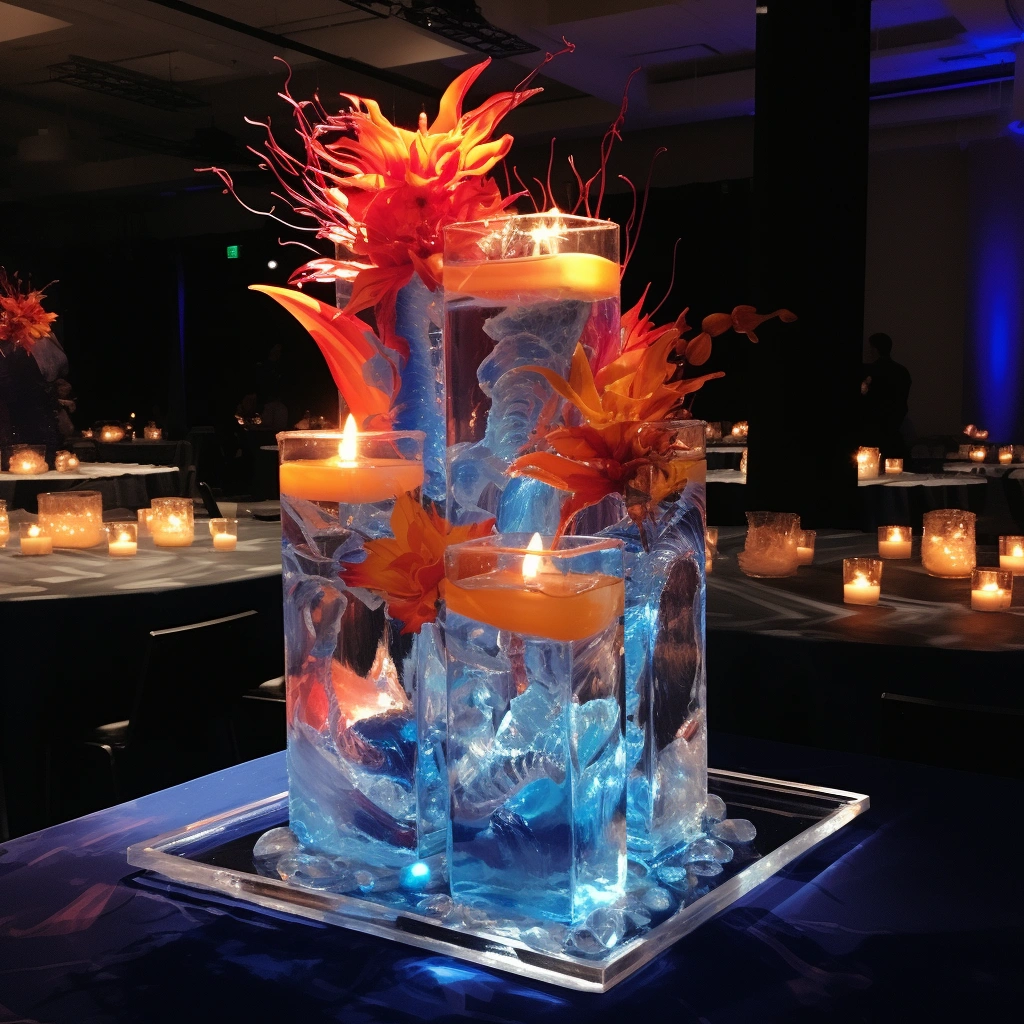 fire and ice themed centerpieces