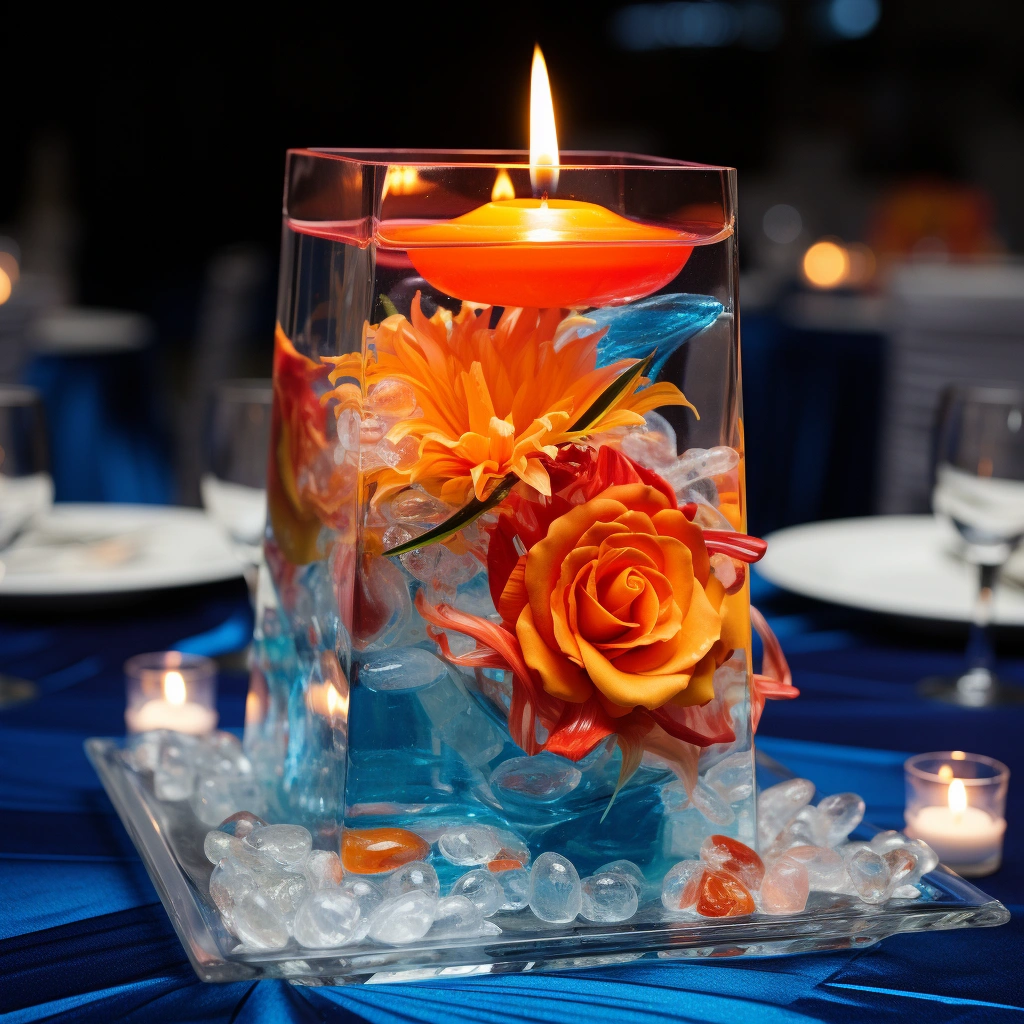 fire and ice themed centerpieces